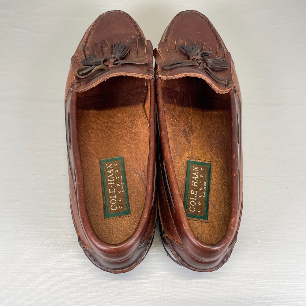 Cole Haan Country Kiltie Tassel Loafers Mens Size 13 M Brown Leather Shoes - USA - Picture 6 of 10